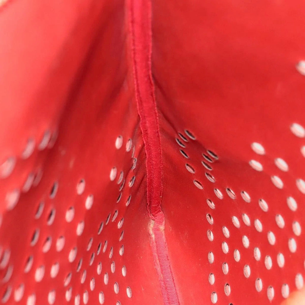 Chanel Red Leather Cutout Tote