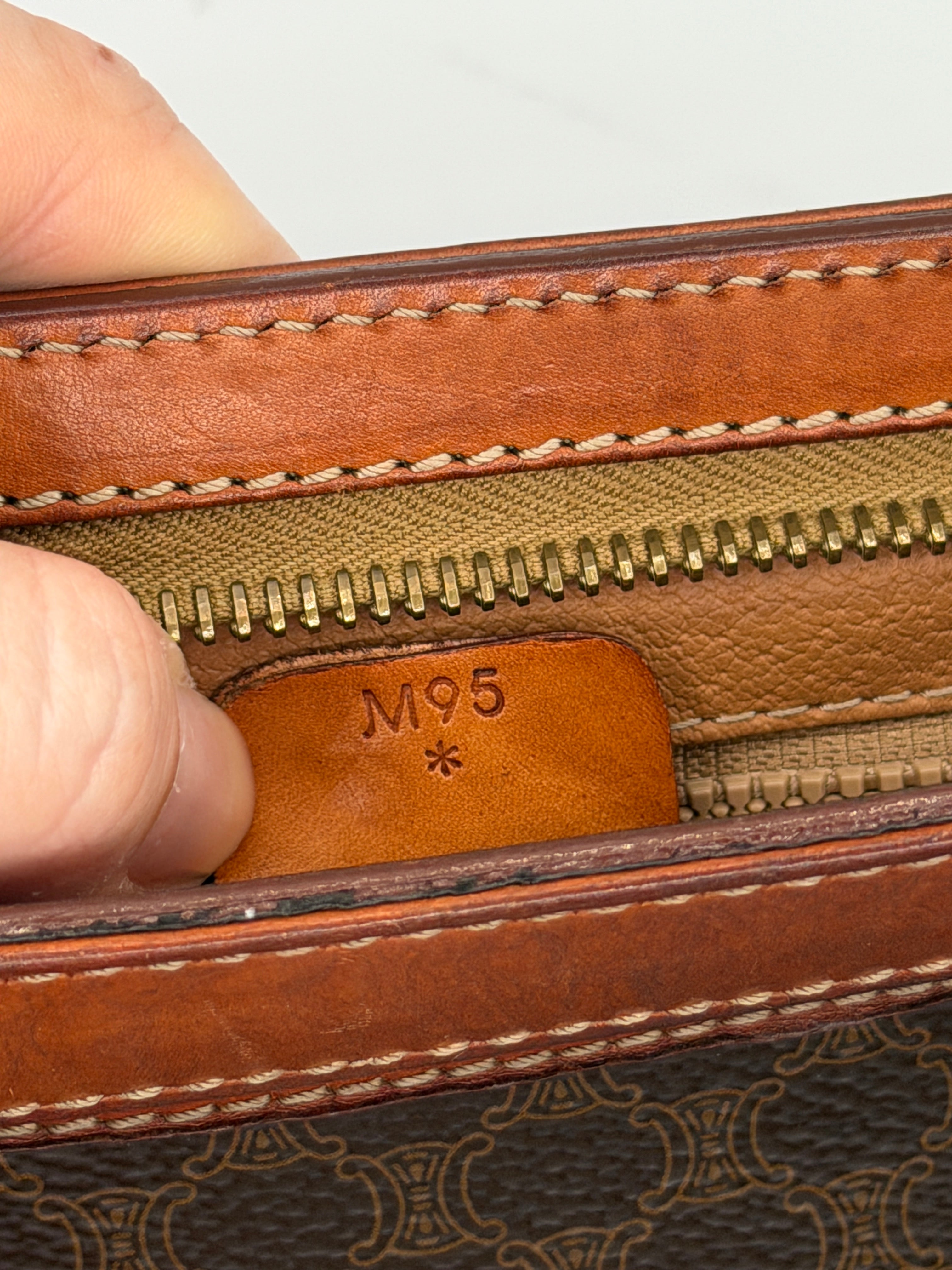 Celine Monogram Leather Clutch