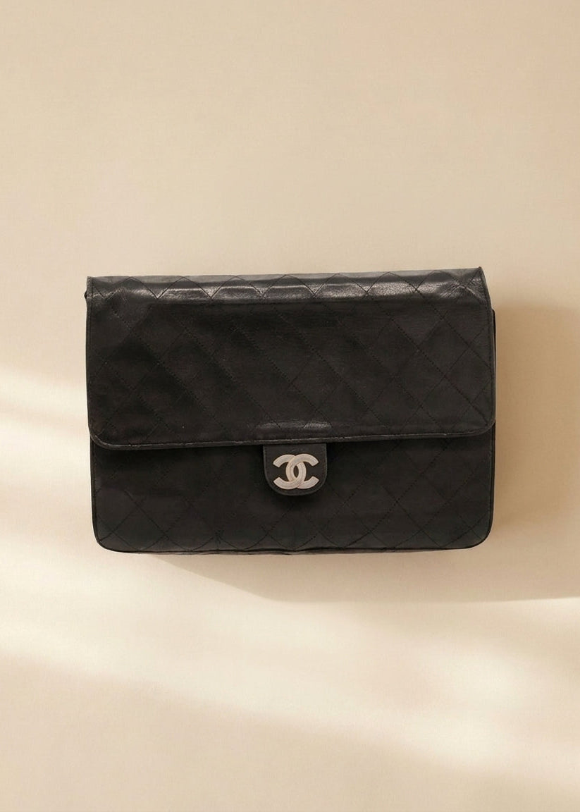 Chanel Black Quilted Leather Flap Bag