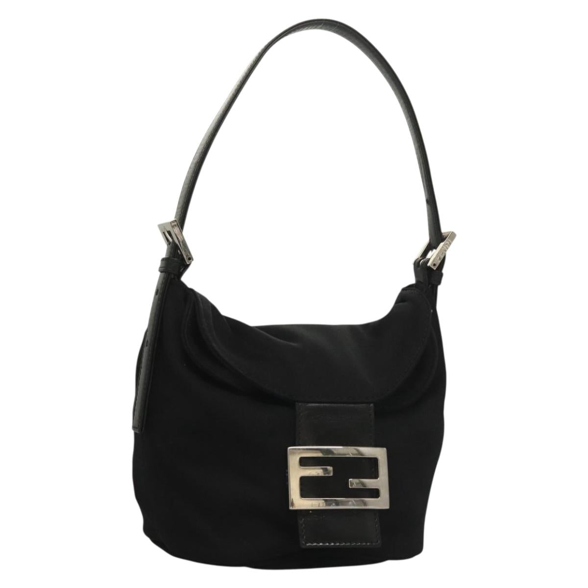 Fendi Black Rounded Baguette