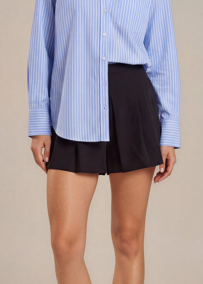 Valentino Black Pleated Shorts