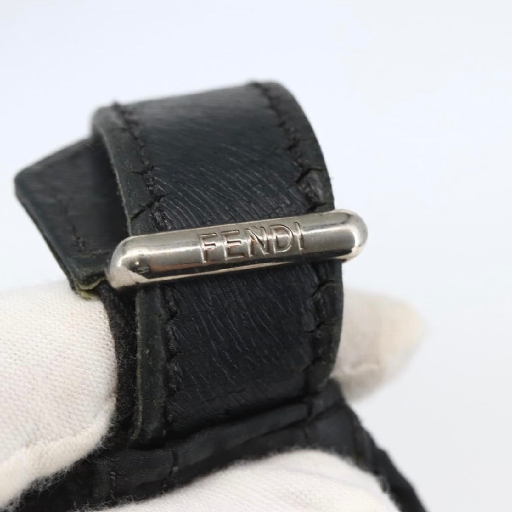 Fendi Black Monogram Crossbody Baguette