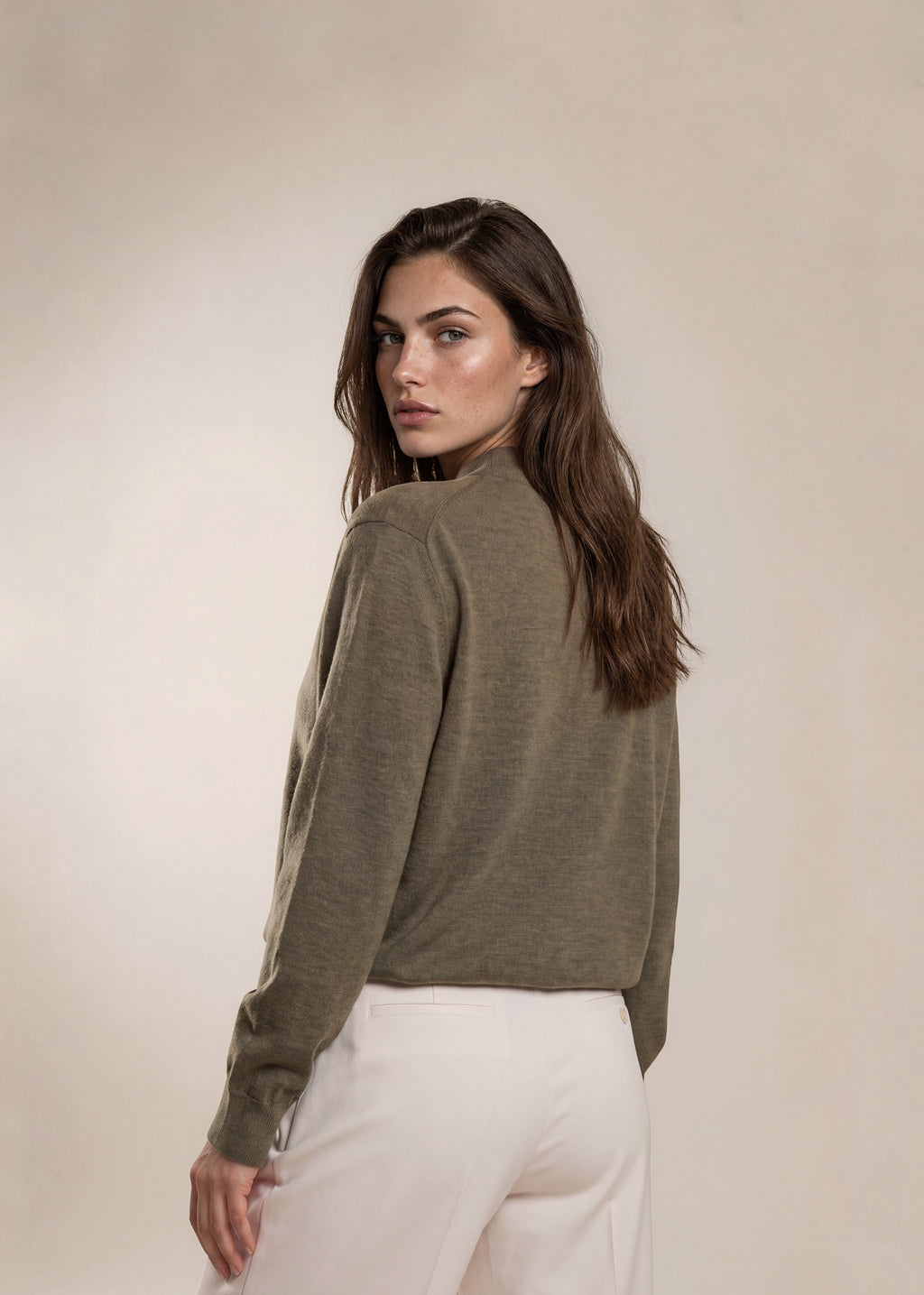 YSL Green Mockneck Sweater