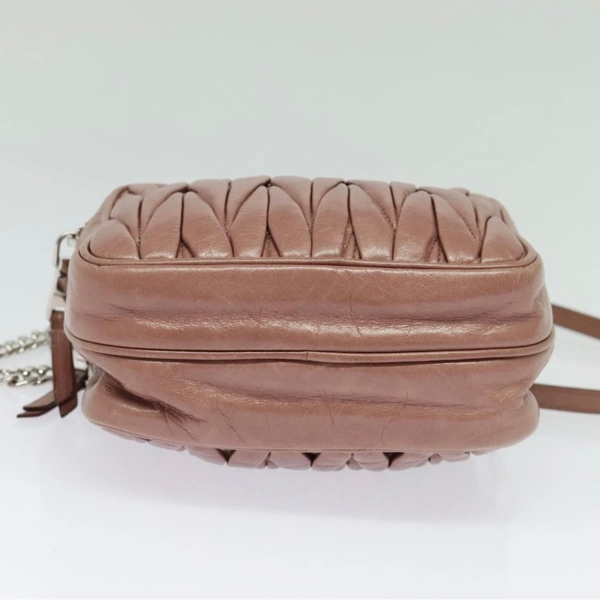 Miu Miu Tan Quilted Crossbody