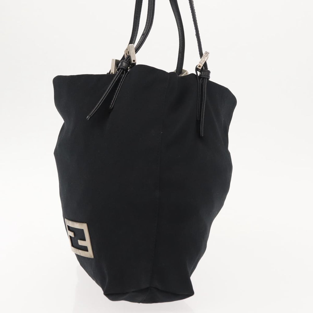 Fendi Black Nylon Baguette Tote