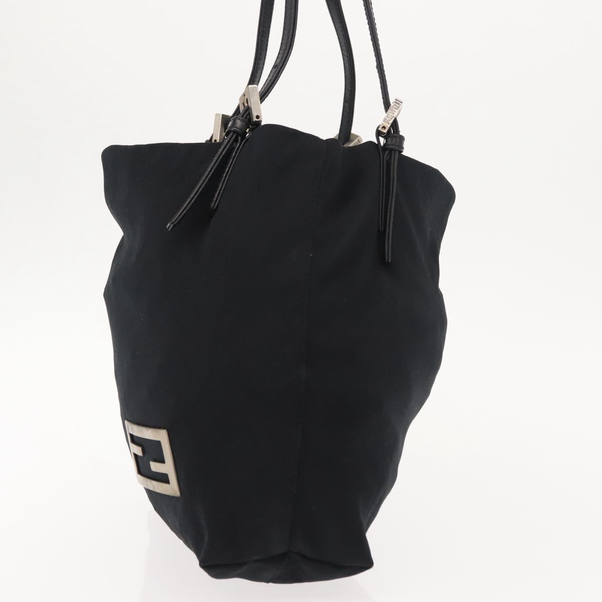 Fendi Black Nylon Baguette Tote