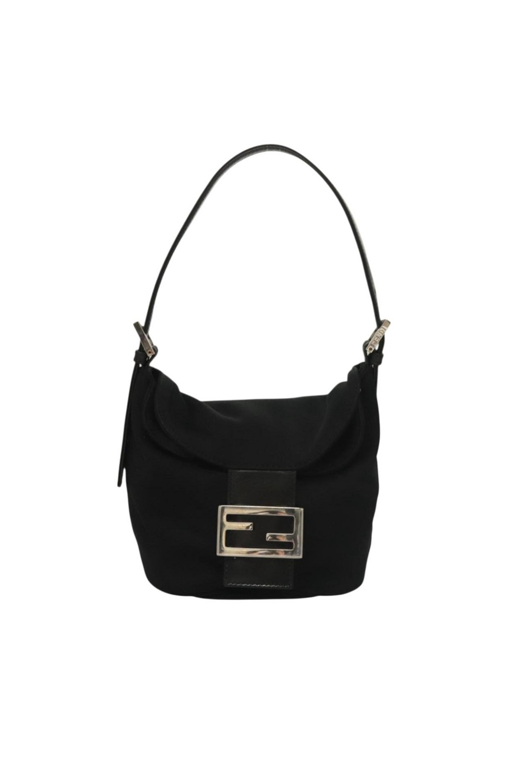 Fendi Black Rounded Baguette