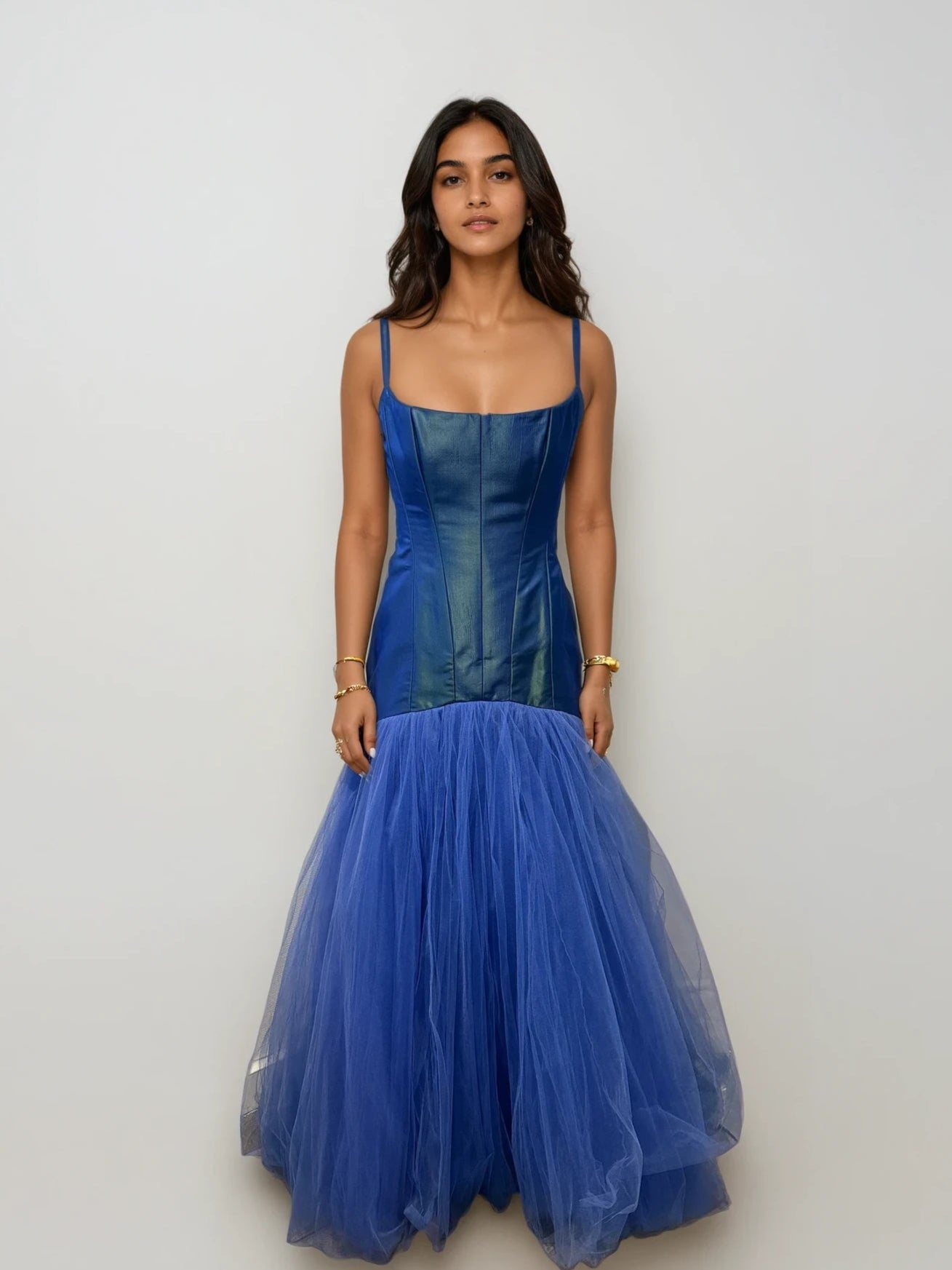 Peter Soronen Blue Tulle Dress