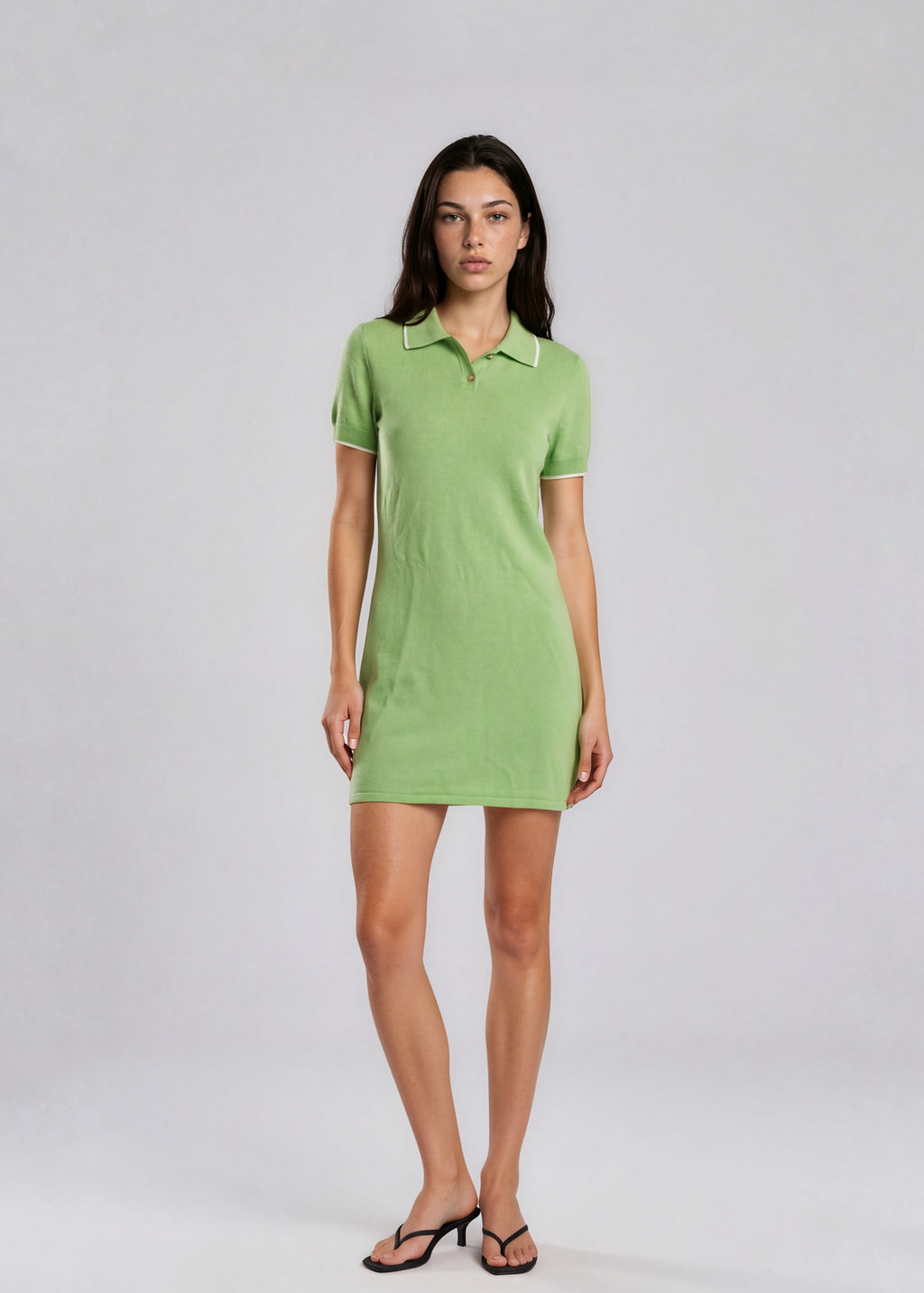St John Green Polo Mini Dress