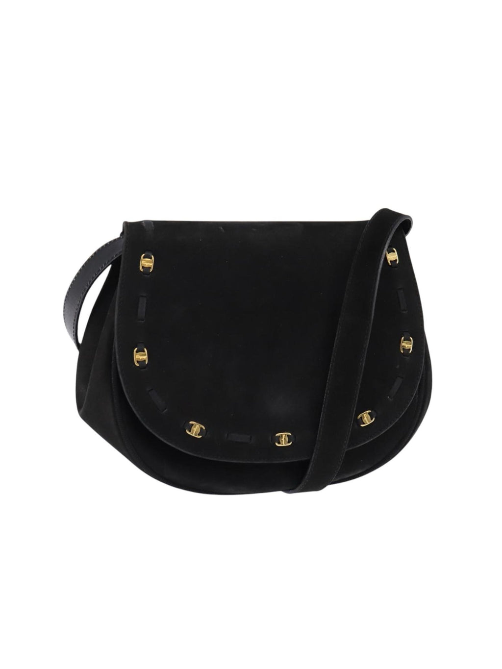 Ferragamo Suede Shoulder Bag