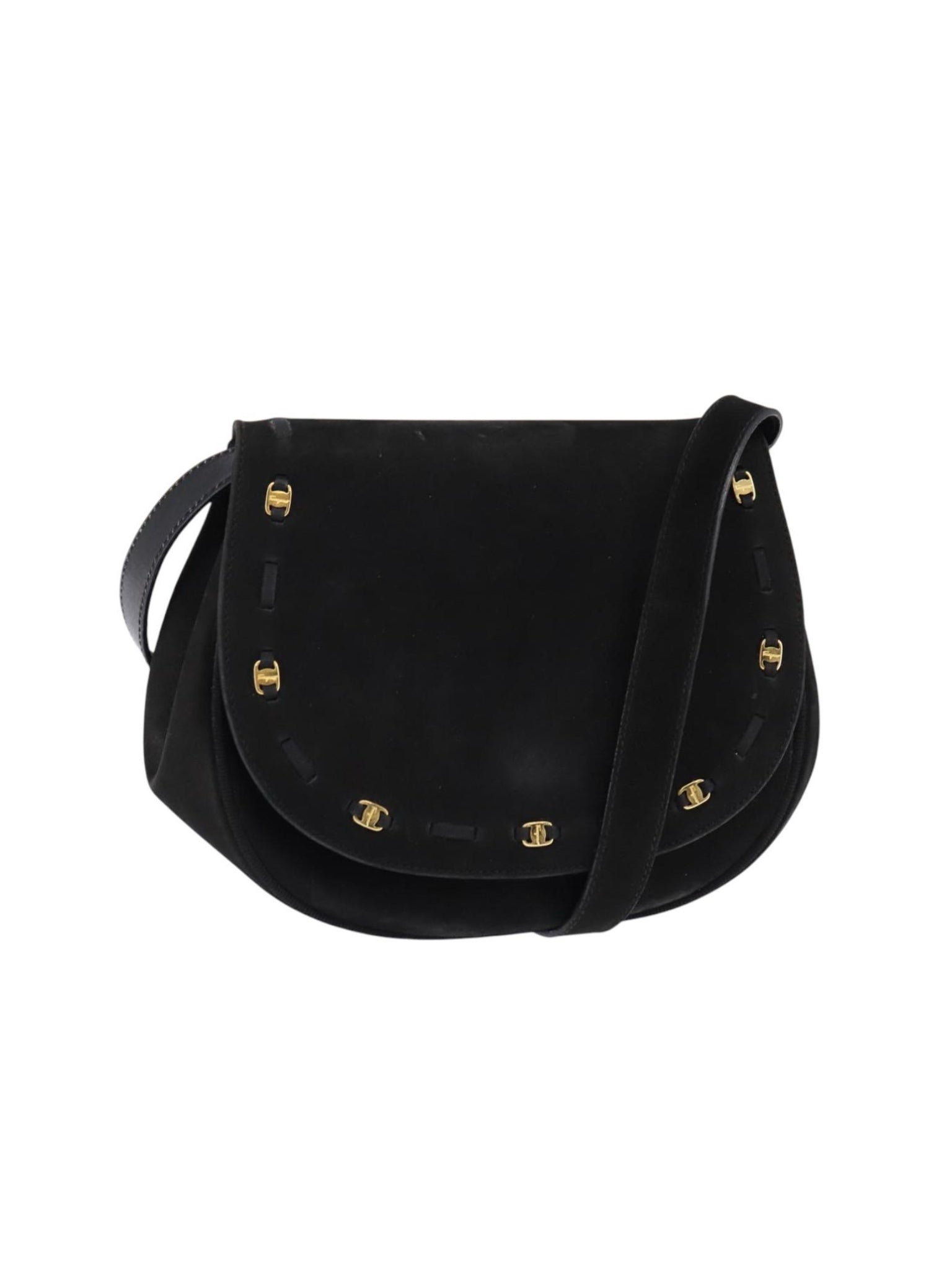 Ferragamo Suede Shoulder Bag