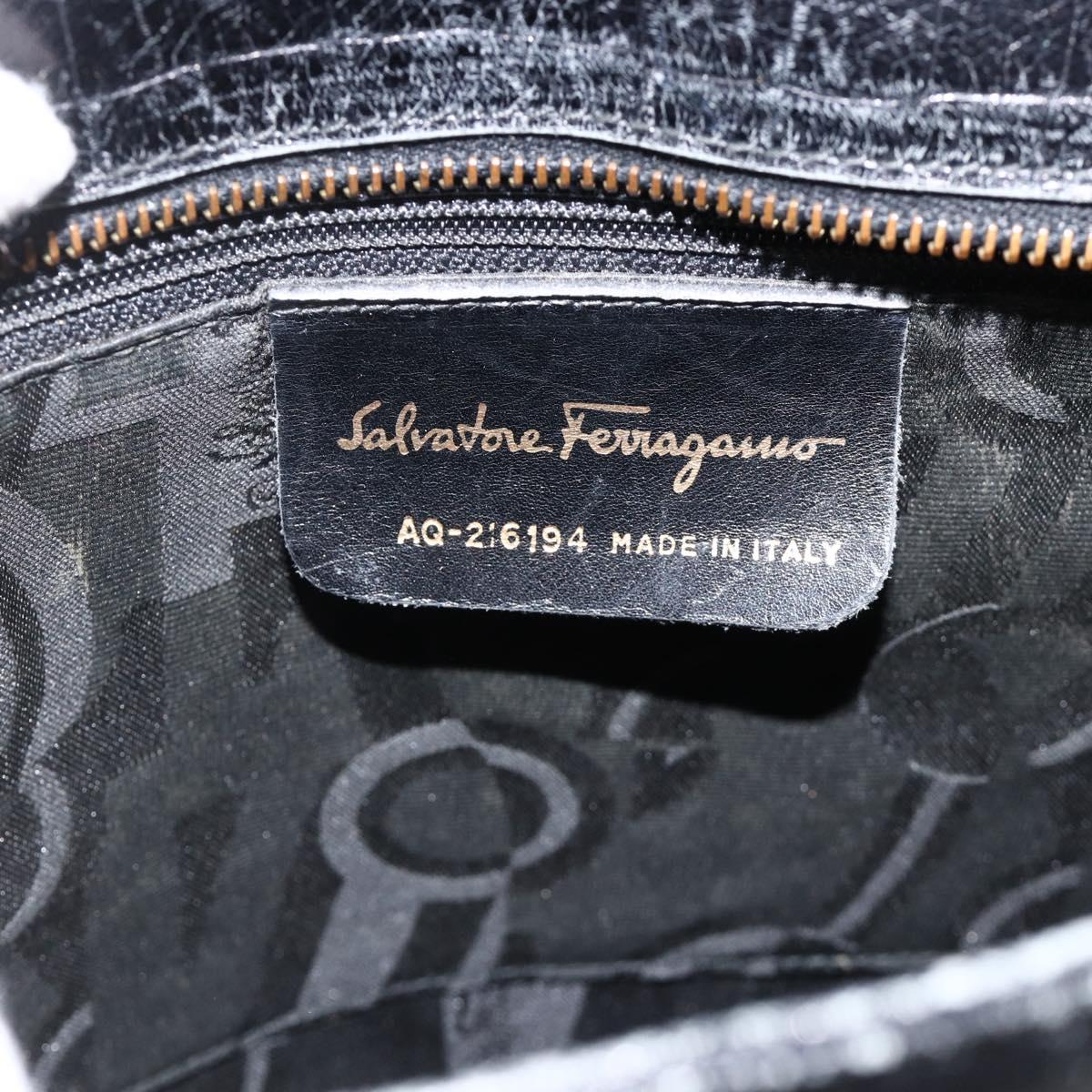Ferragamo Black Leather Shoulder Bag