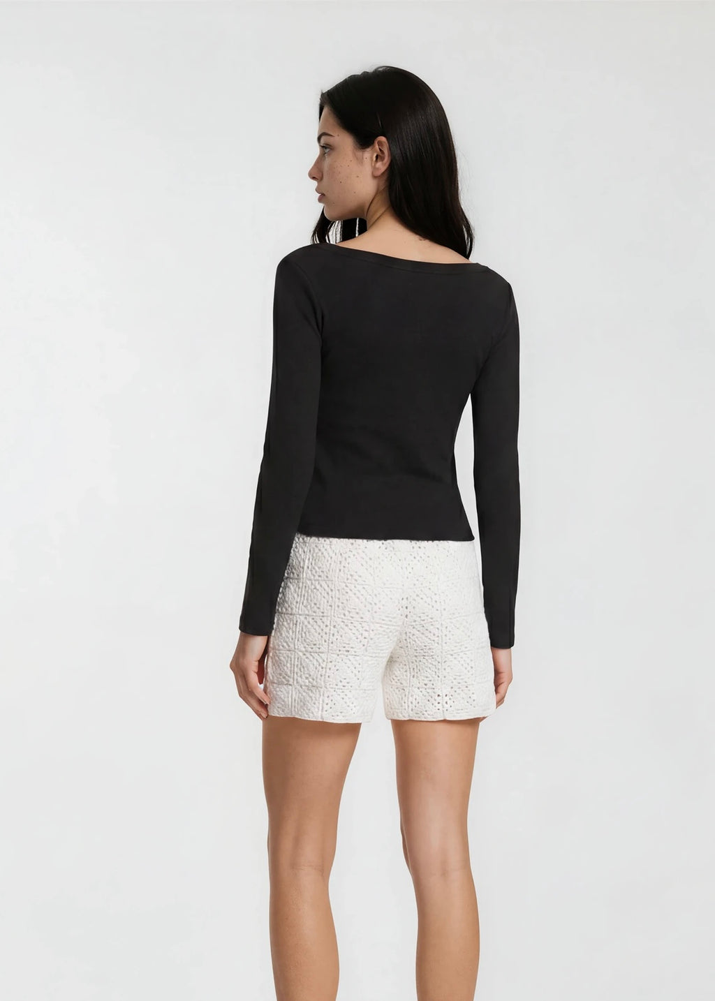 Chloe White Crochet Shorts