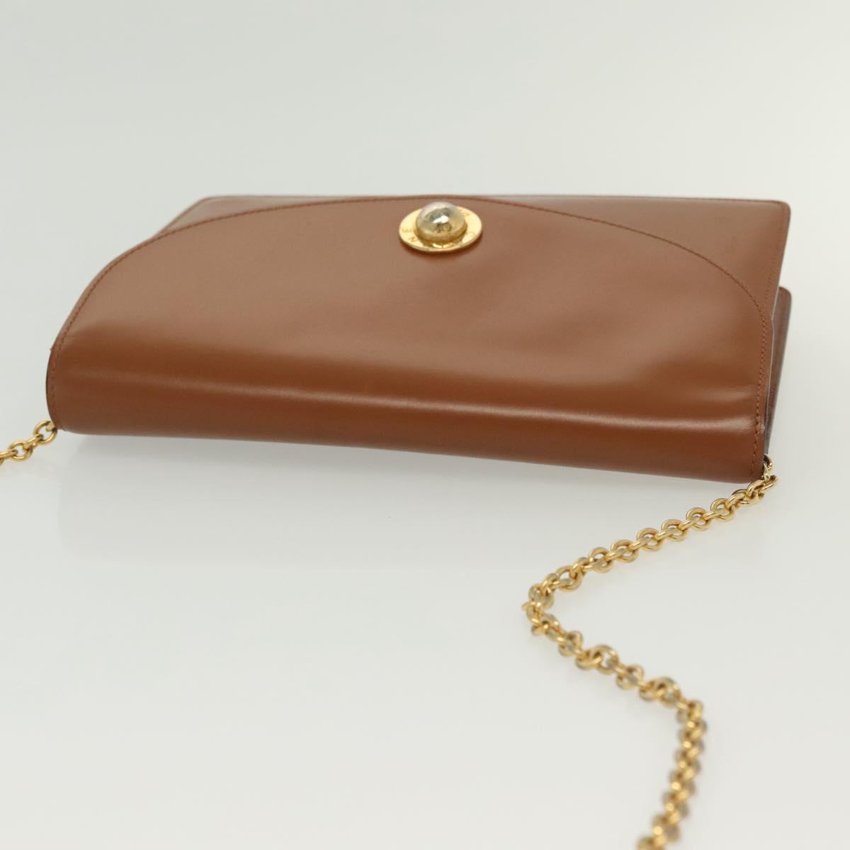 Celine Brown Chain Leather Handbag