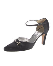 Load image into Gallery viewer, Gucci Satin and Crystal Horsebit Pumps

