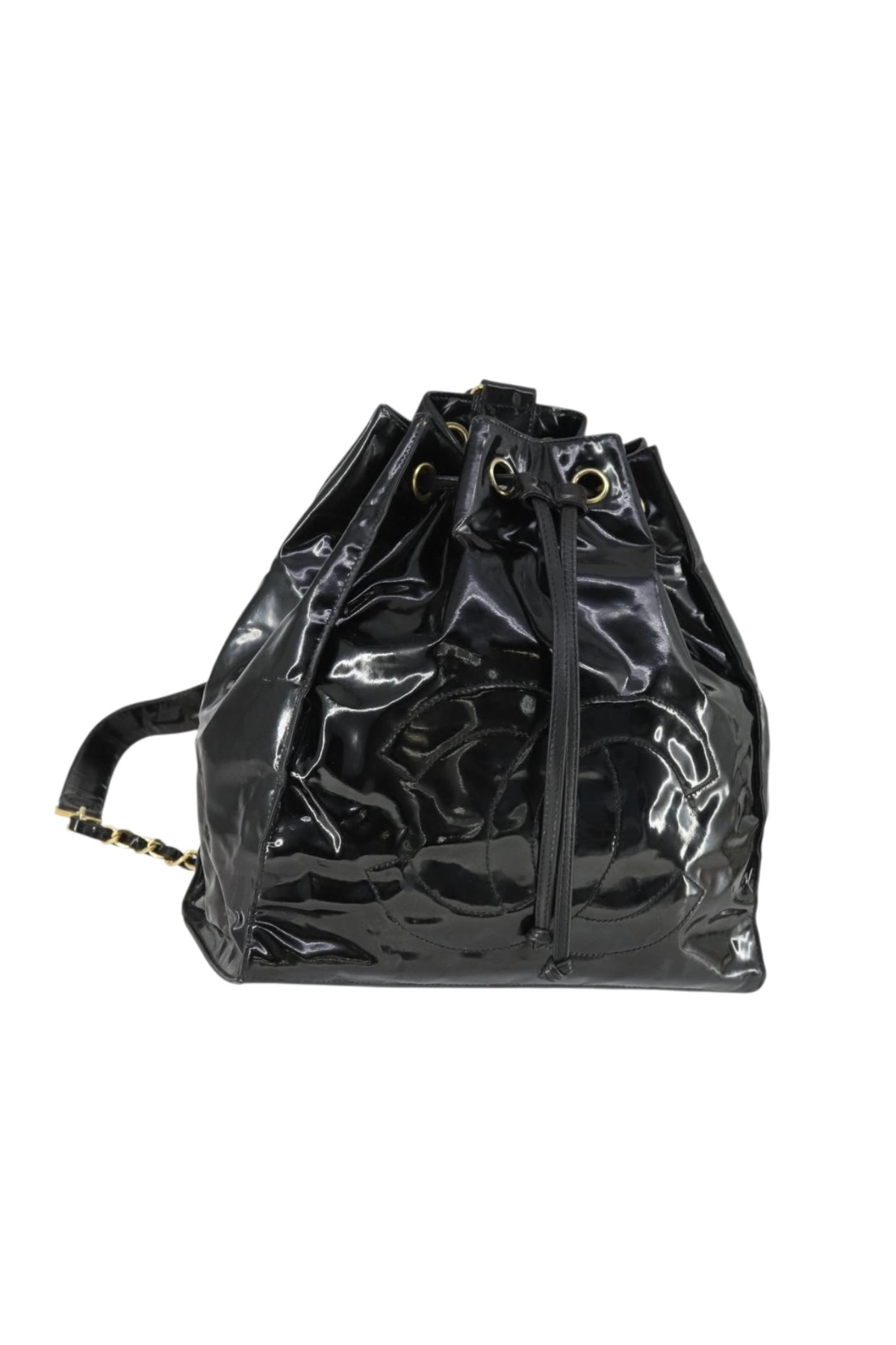 Chanel Black Patent Backpack