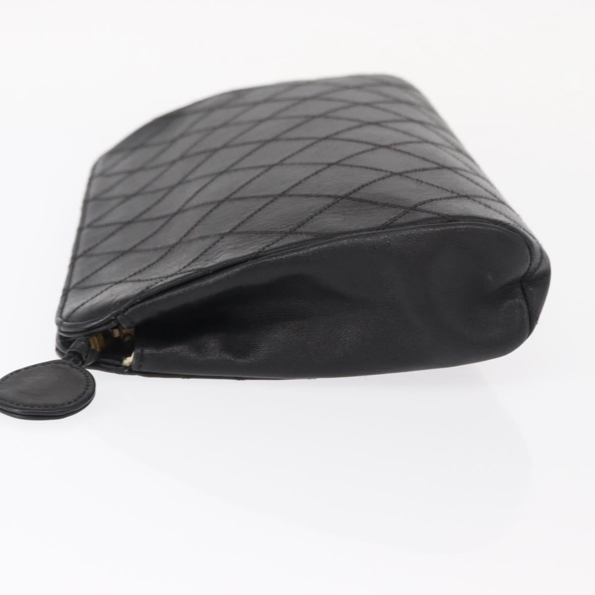 Chanel Black Leather Clutch