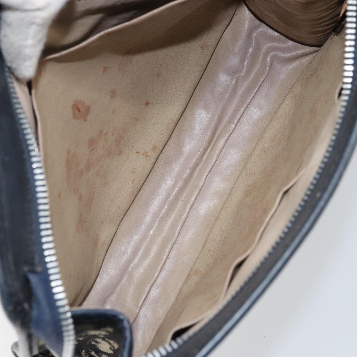 Dior Navy Monogram Zip Clutch