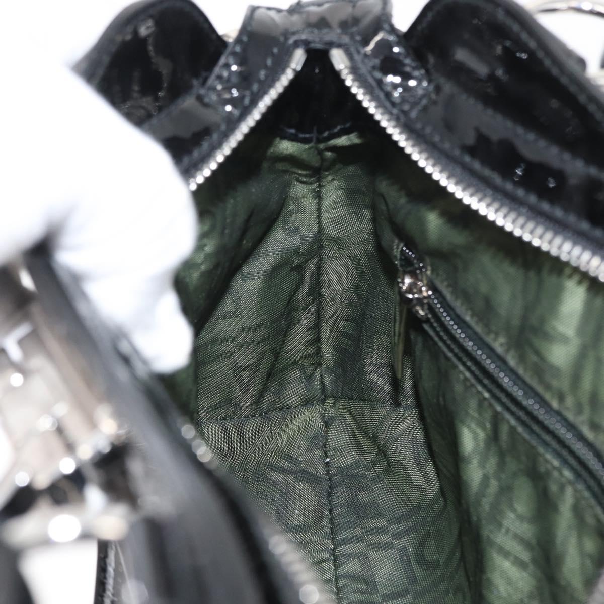 Ferragamo Black Patent Hobo Bag