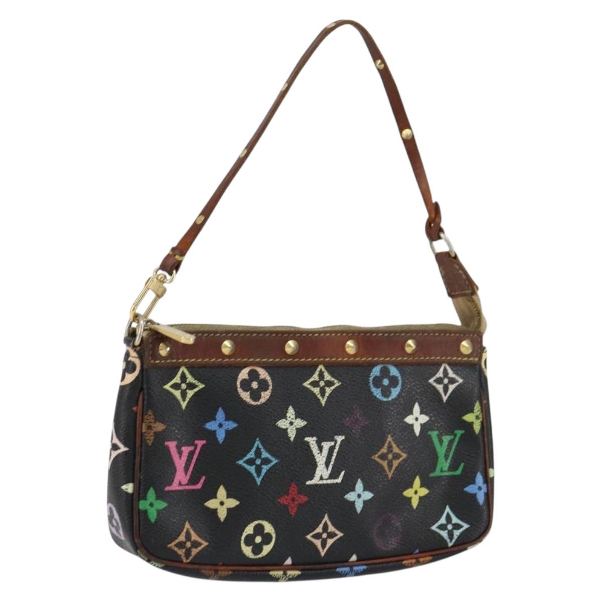 Louis Vuitton Black Colorful Murakami Handbag