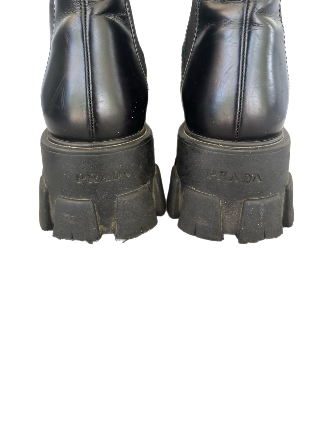 Prada Black Platform Combat Boots