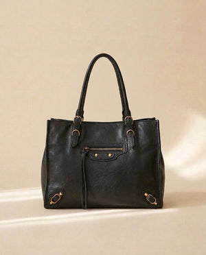 Balenciaga Black Leather Tote