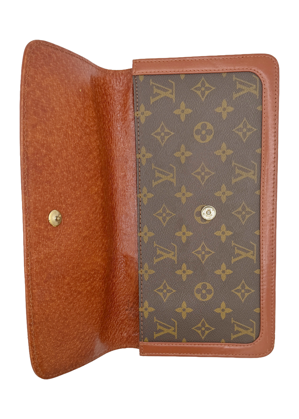 Louis Vuitton Monogram and Brown Clutch