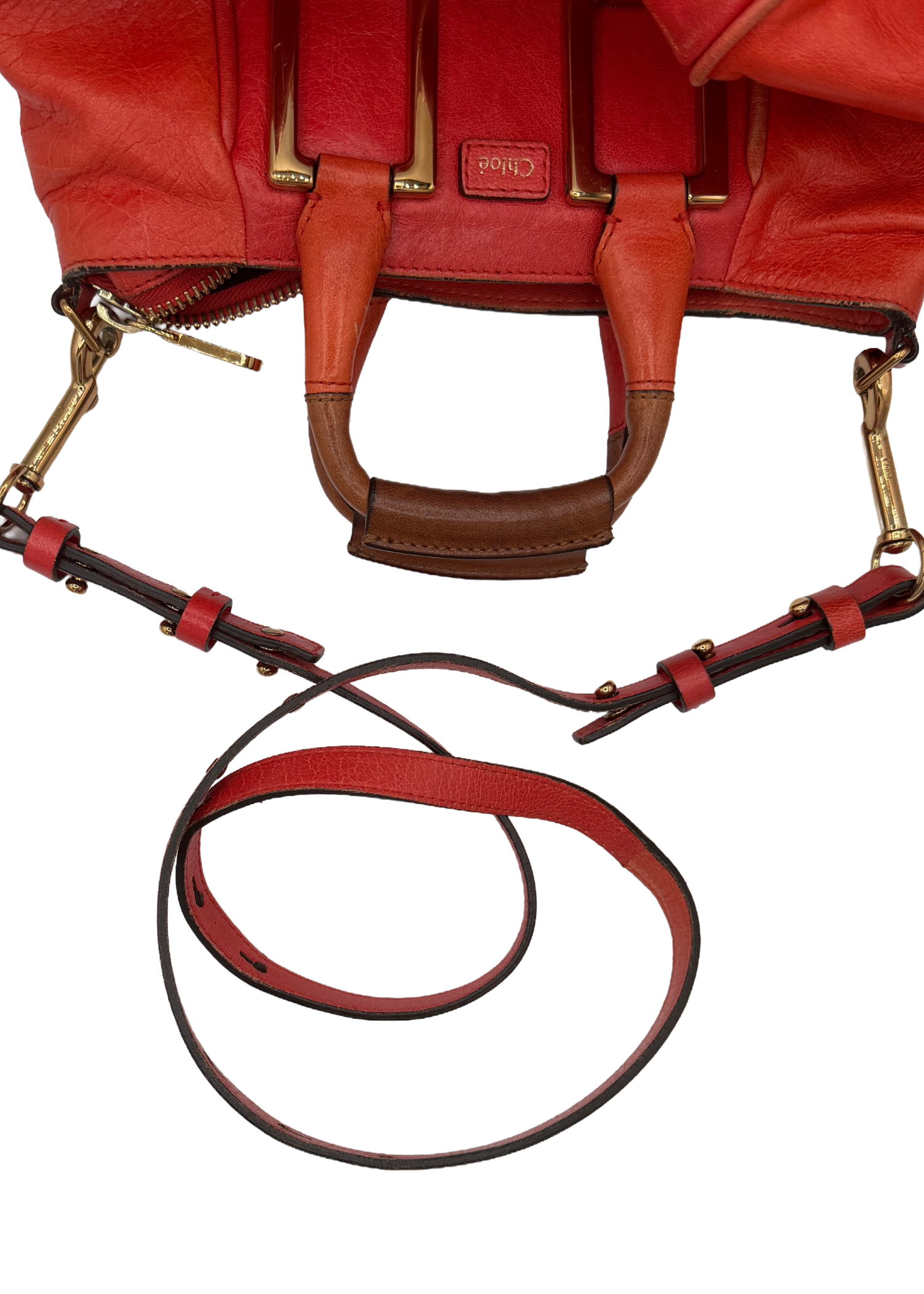 Chloe Orange Leather Handbag