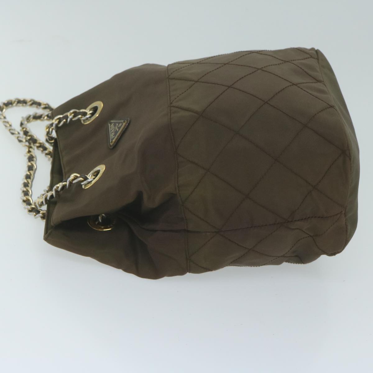 Prada Khaki Chain Shoulder Bag