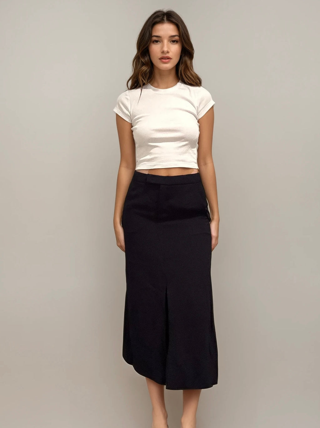 Tods Navy Mid Length Skirt