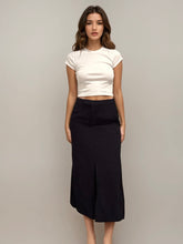 Load image into Gallery viewer, Tods Navy Mid Length Skirt
