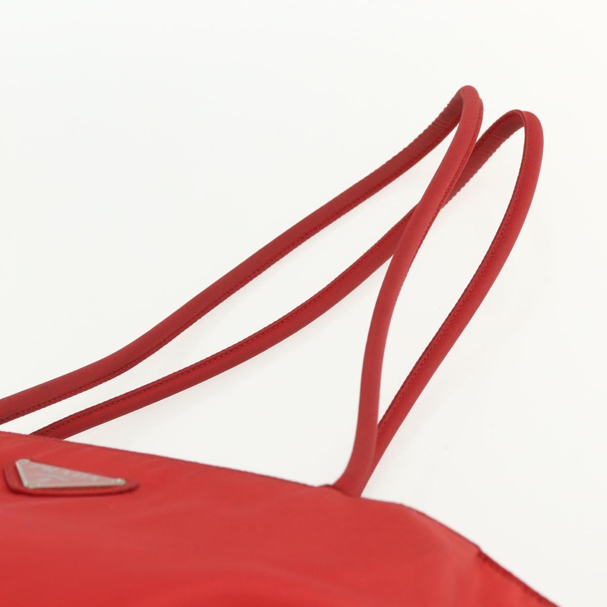 Prada Red Nylon Tote