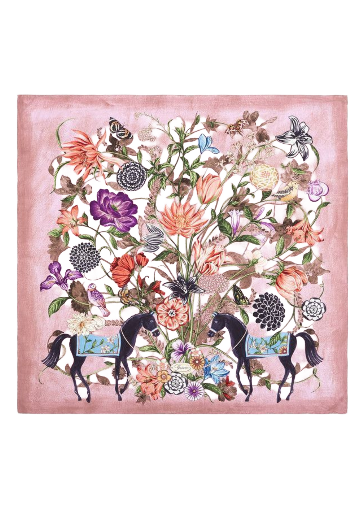 Gucci Pink Floral Scarf
