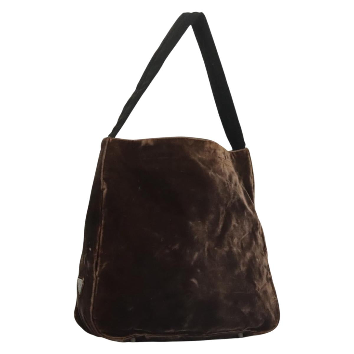 Prada Velour Brown Shoulder Bag