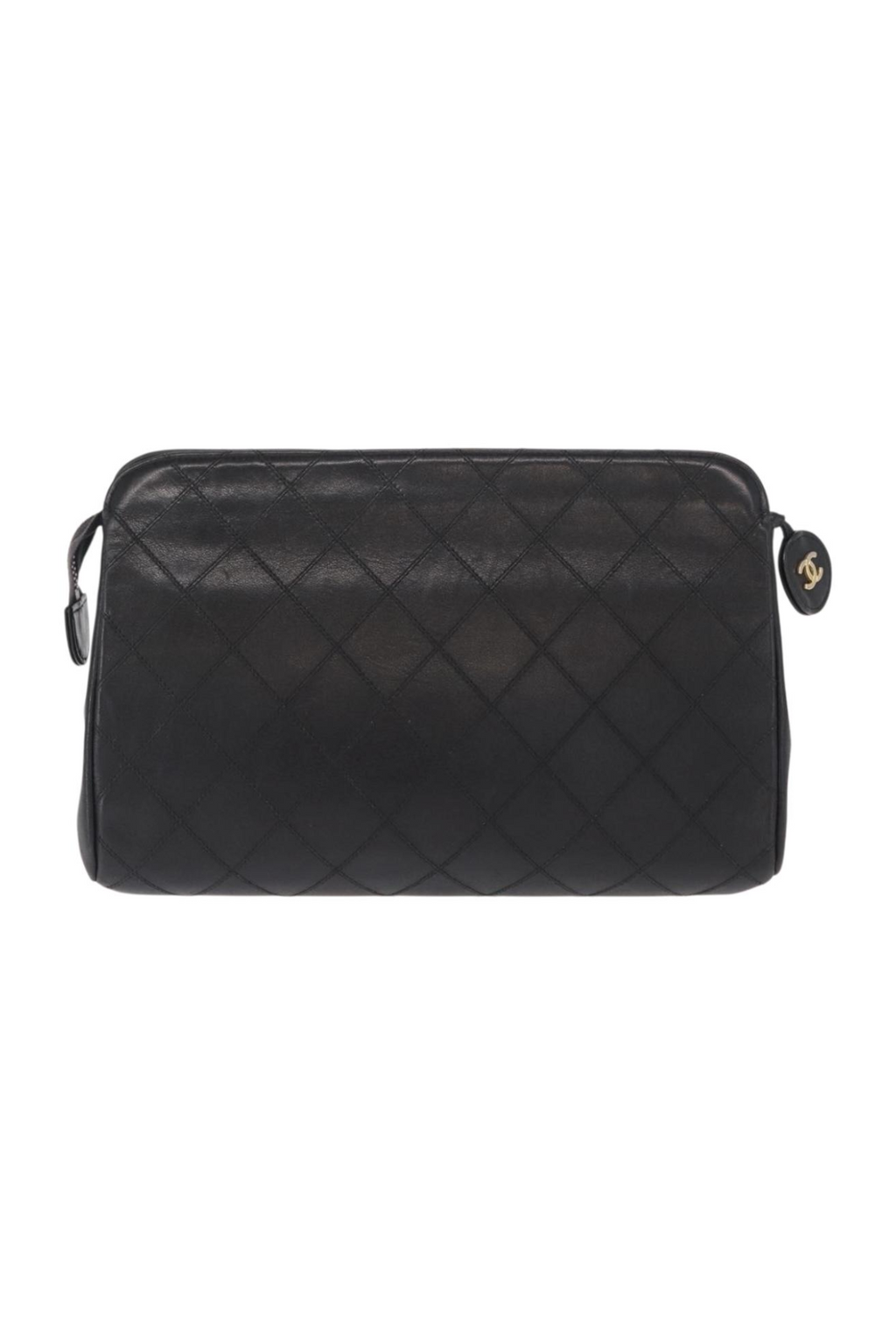 Chanel Black Leather Clutch