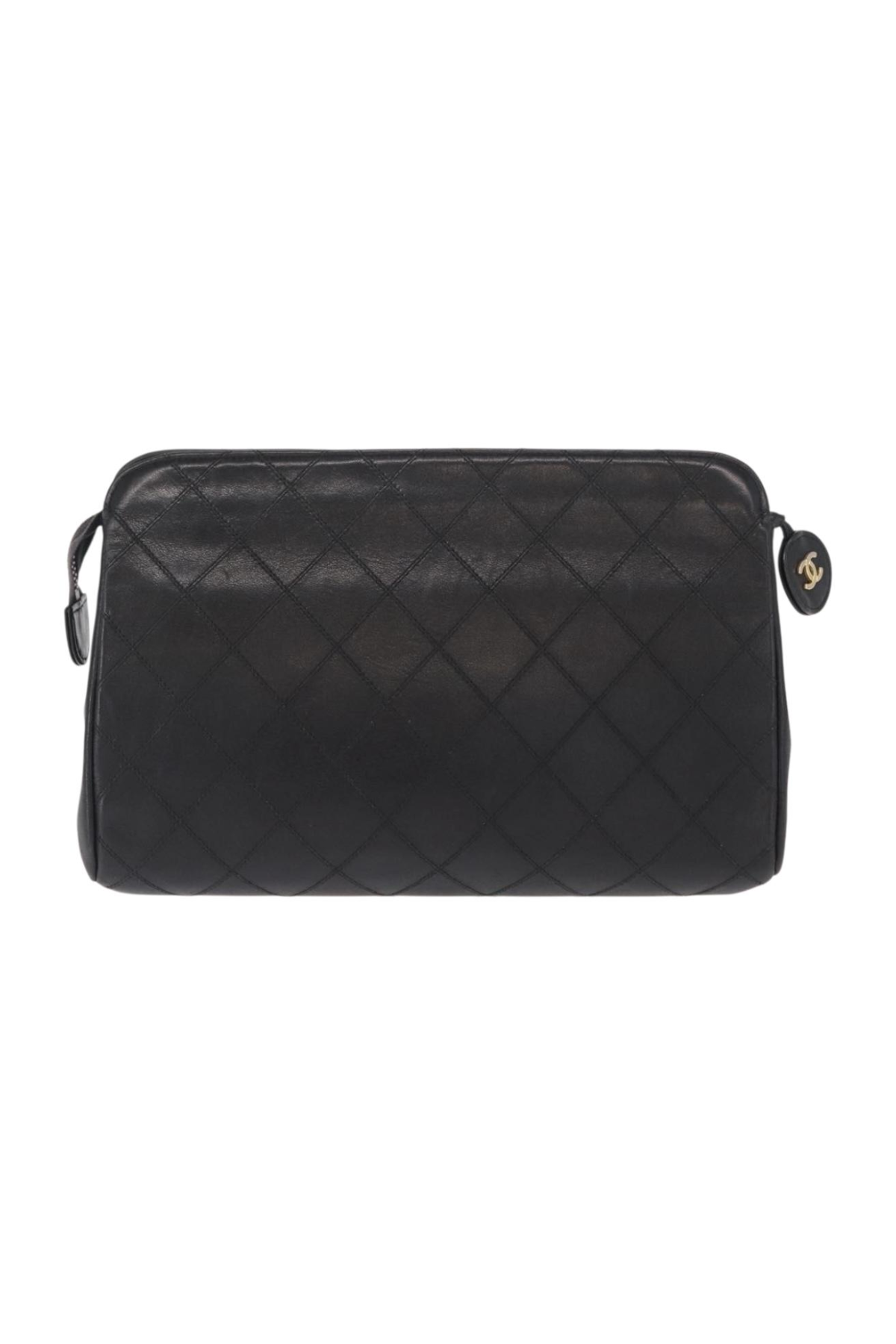 Chanel Black Leather Clutch