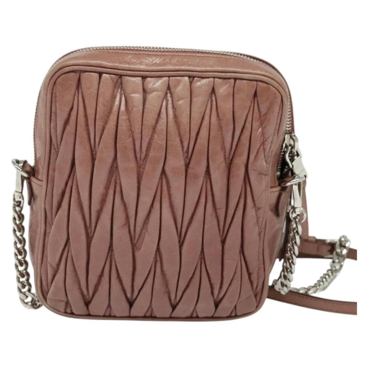 Miu Miu Tan Quilted Crossbody
