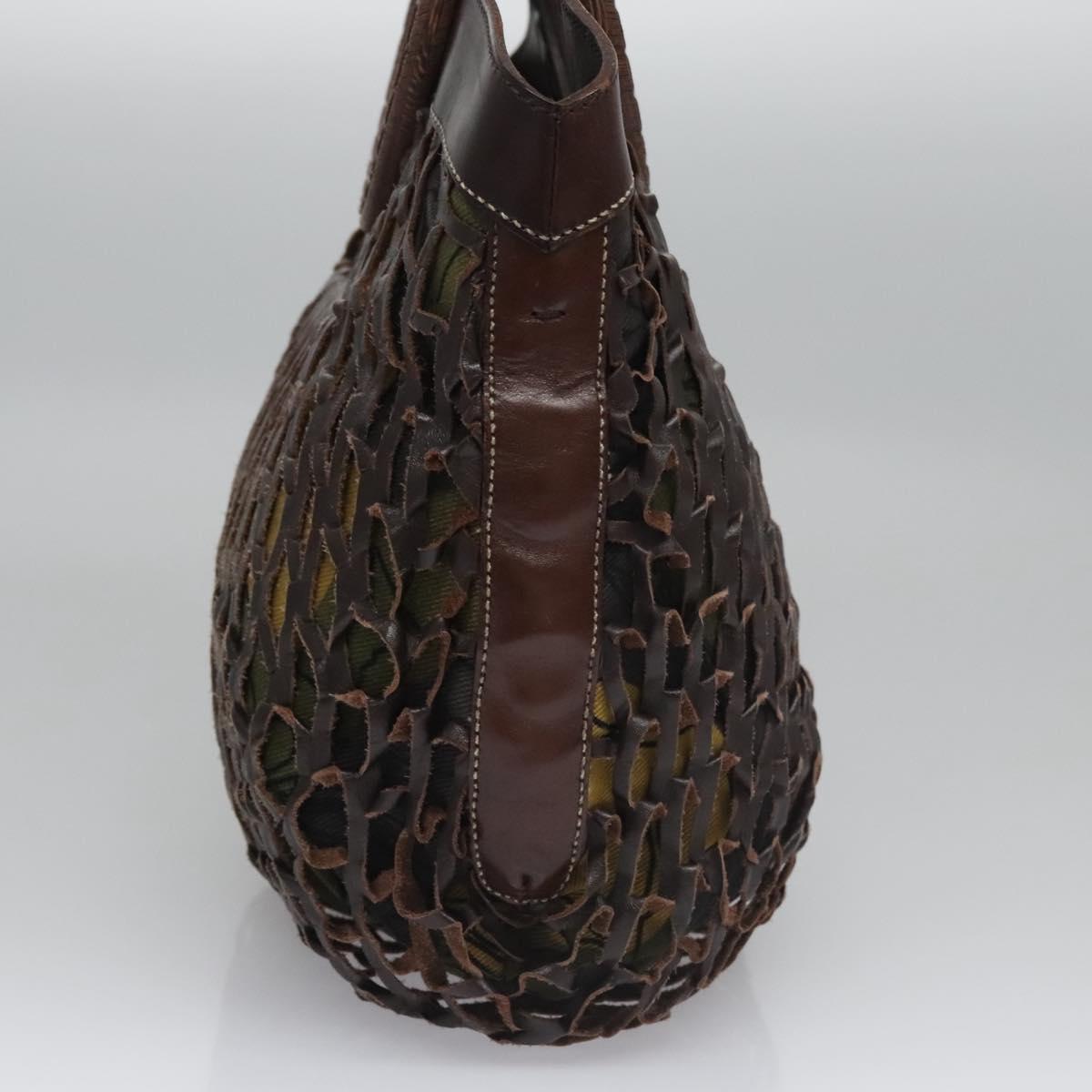 Miu Miu Brown Cutout Leather Handbag