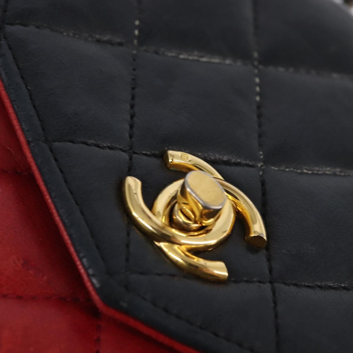 Chanel red and navy crossbody