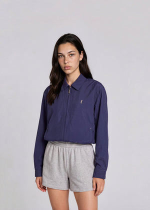 YSL Royal Blue Classic Collared Bomber