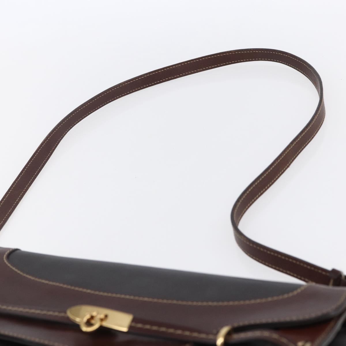 Ferragamo Black and Brown Crossbody
