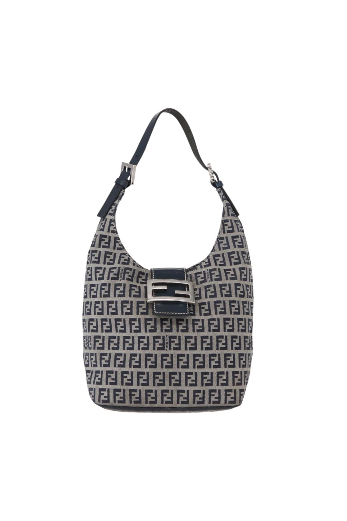 Fendi Navy Zucchino Baguette