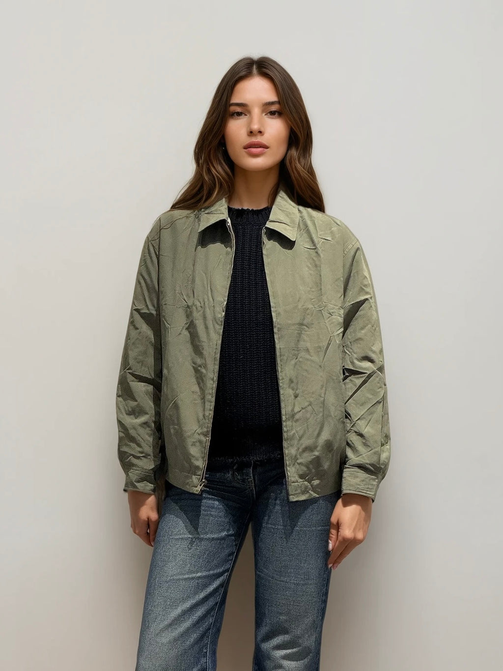 YSL Green Bomber with Green Logo