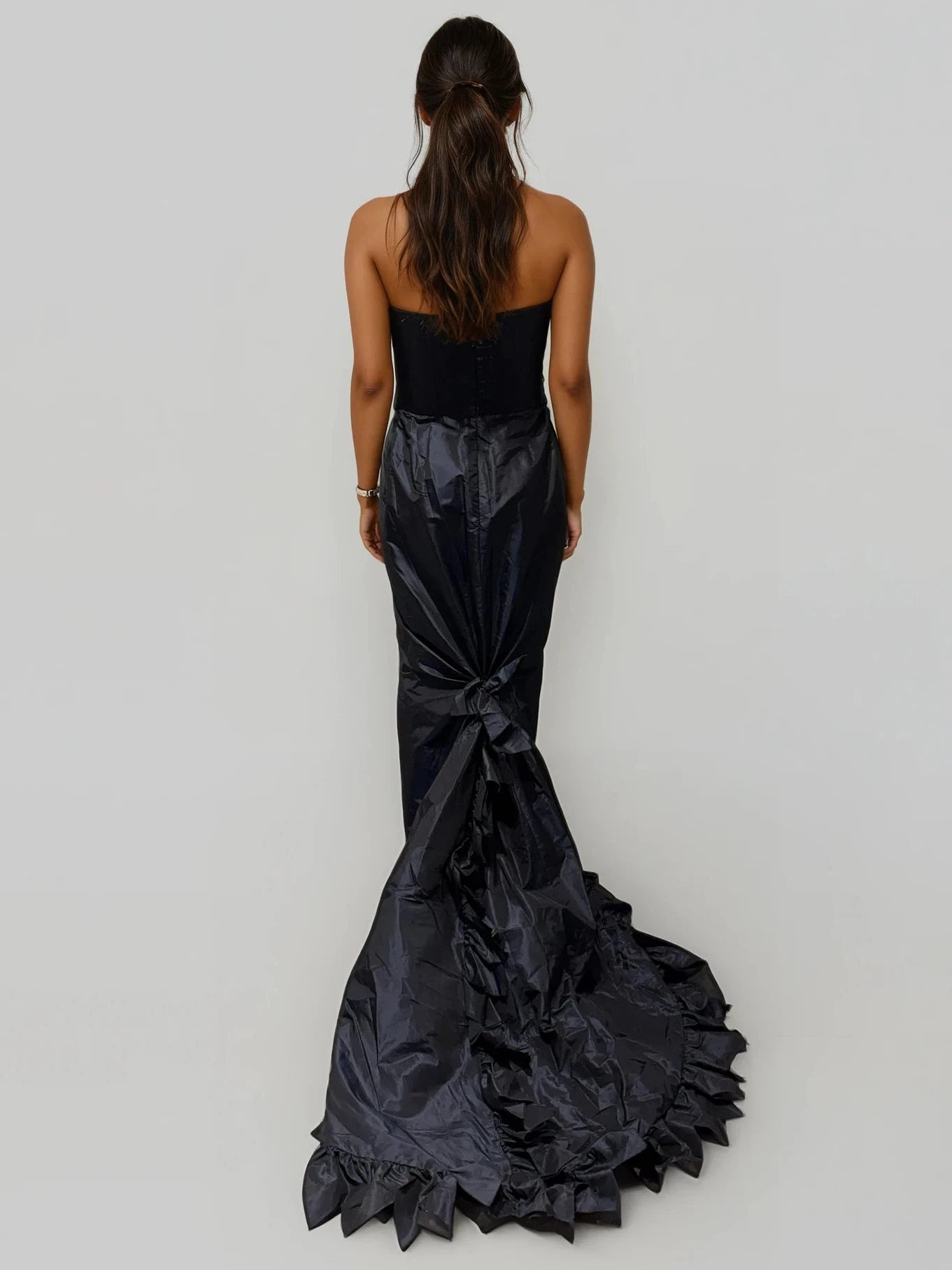 Oscar De La Renta Navy Corset Dress