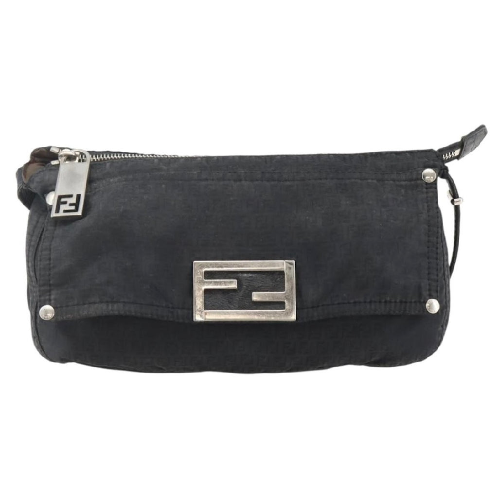 Fendi Black Monogram Crossbody Baguette