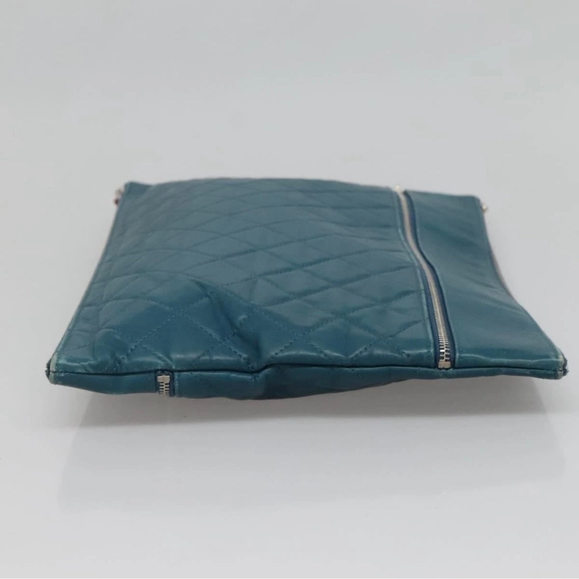 Chanel Blue Leather Clutch