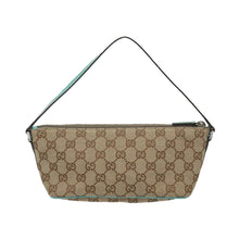 Load image into Gallery viewer, Gucci Brown and Blue Monogram Boat Pochette
