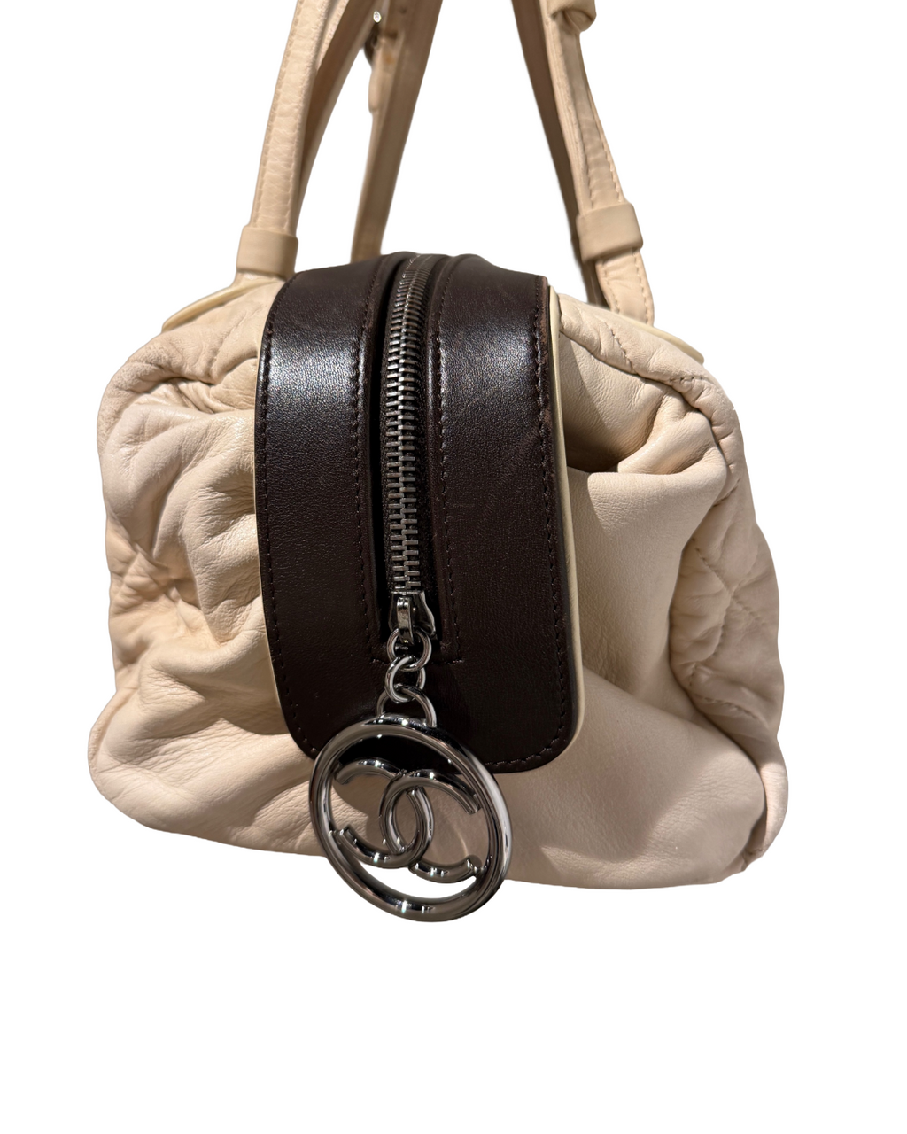 Chanel Tan & Brown Leather Shoulder Bag