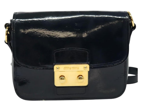 Miu Miu Navy Patent Crossbody