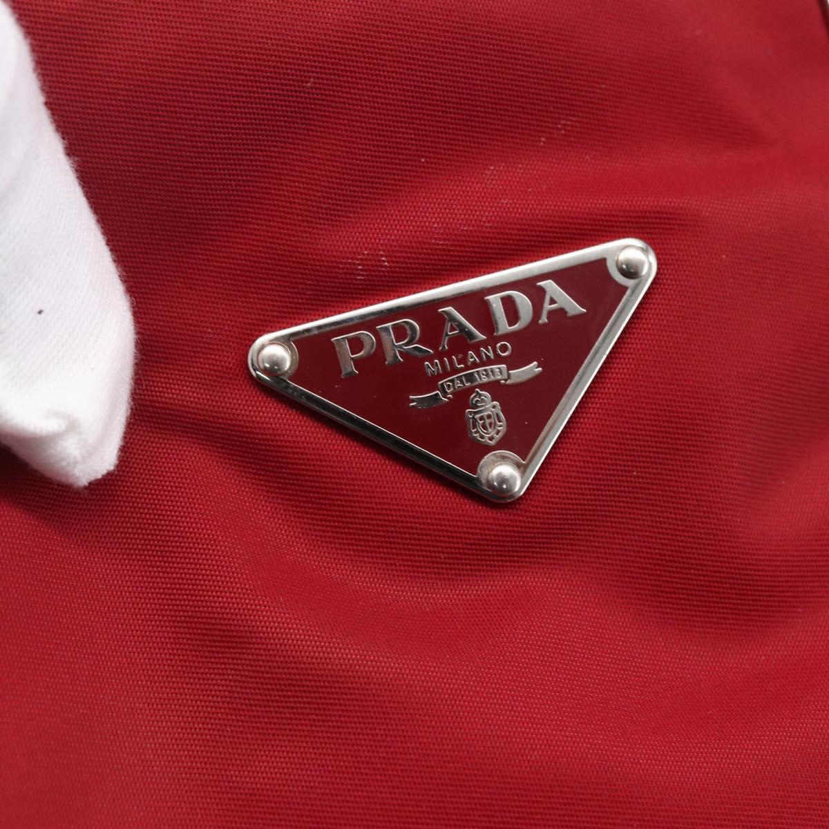 Prada Red Nylon Tote